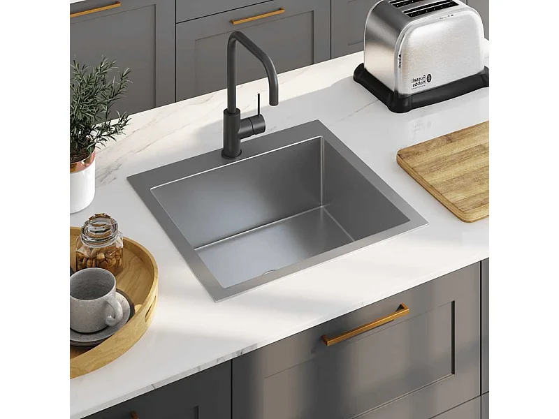 Handgemaakte keukengootsteen roestvrij staal