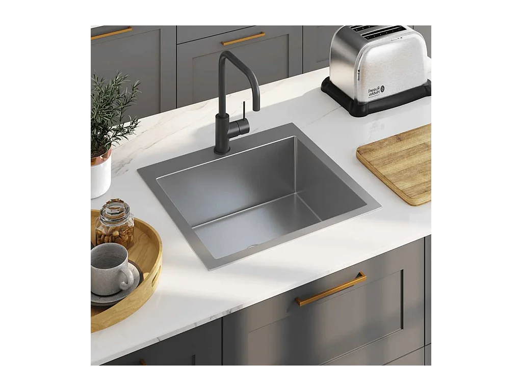 Évier de cuisine fait main Acier inoxydable