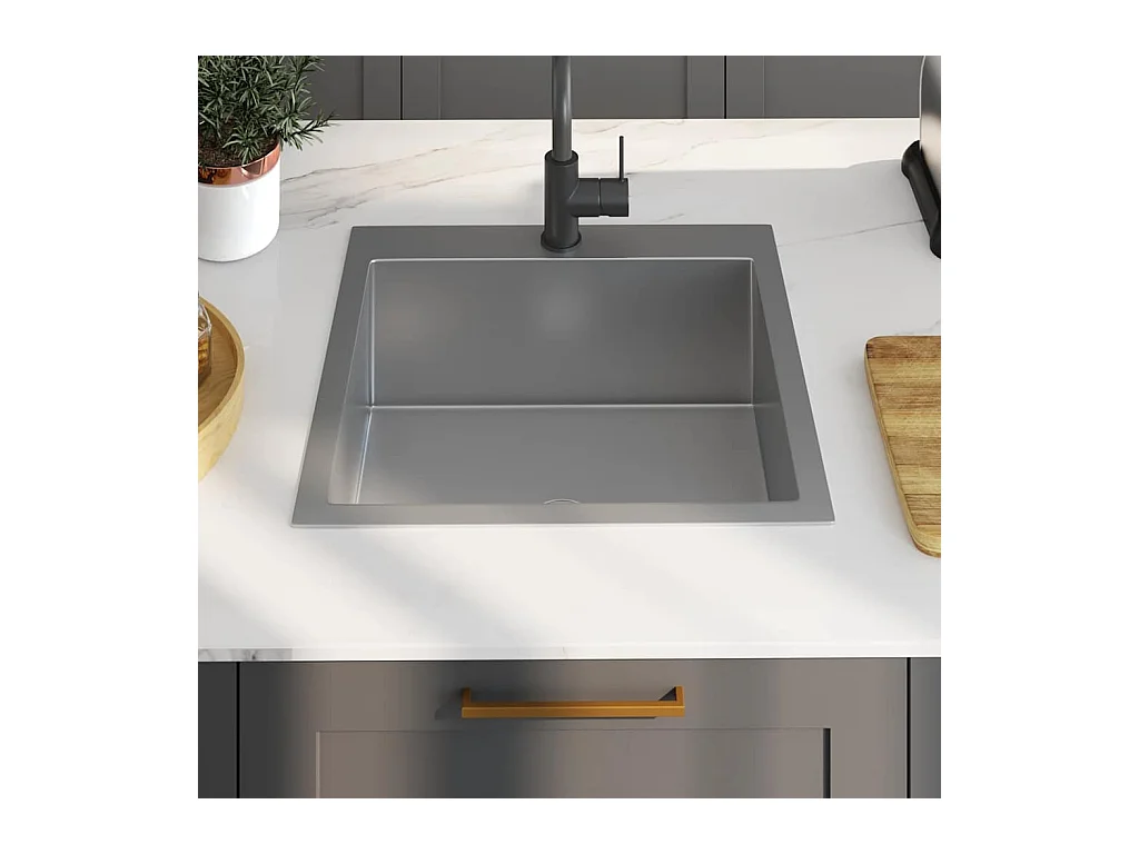 Évier de cuisine fait main Acier inoxydable