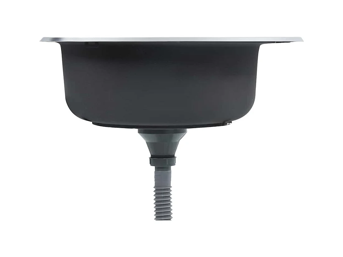 Keukenspoelbak met zeef en sifon RVS