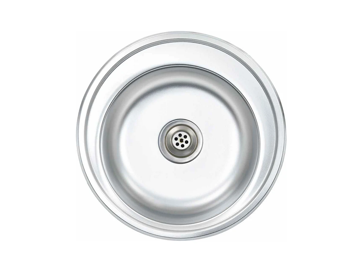 Keukenspoelbak met zeef en sifon RVS