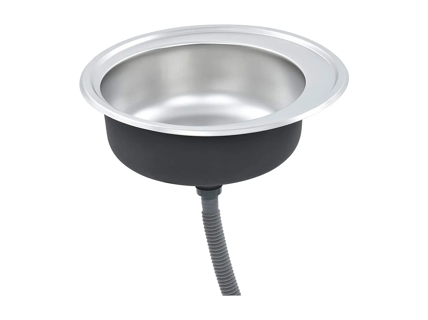 Fregadero de cocina con colador y sifón de acero inoxidable