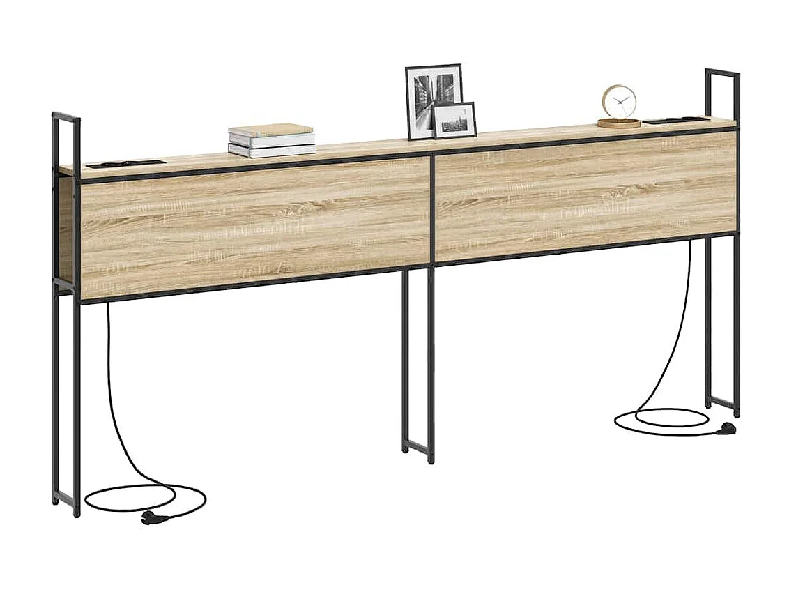 Sonoma Oak opberghoofdeinde met oplaadstation