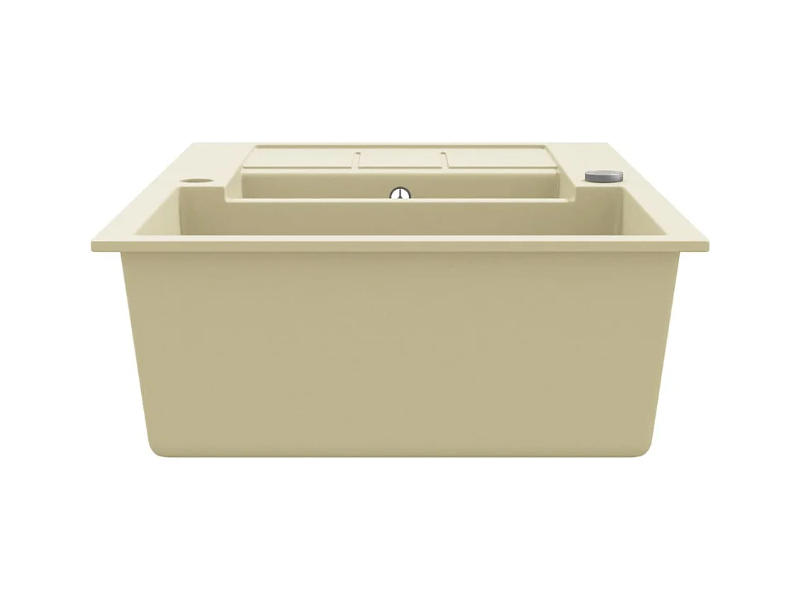 Granieten keukenspoelbak dubbele spoelbak beige