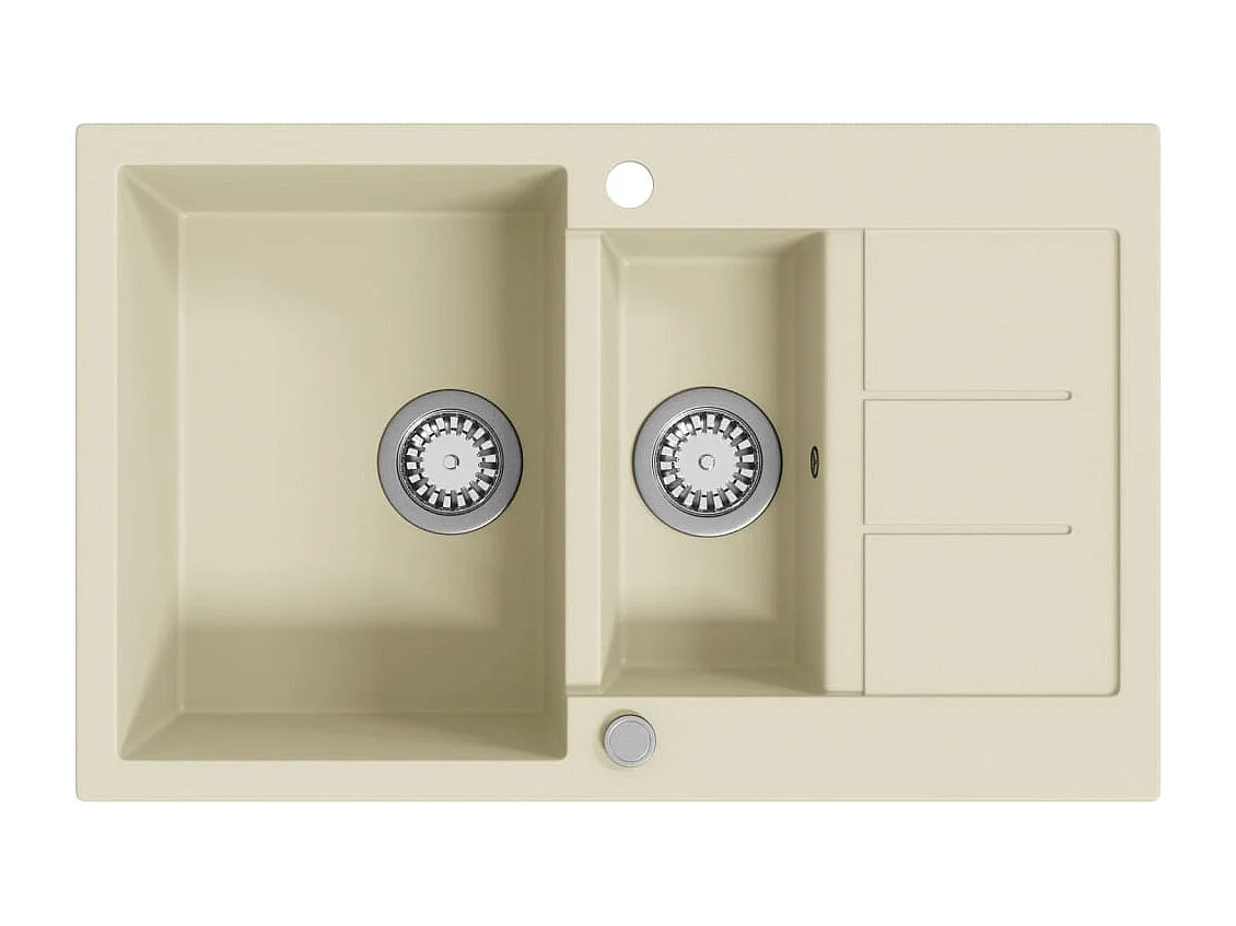 Fregadero de cocina de granito doble beige