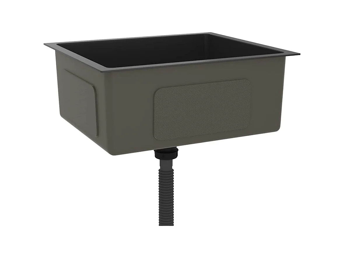 Handgefertigte schwarze Küchenspüle aus Edelstahl