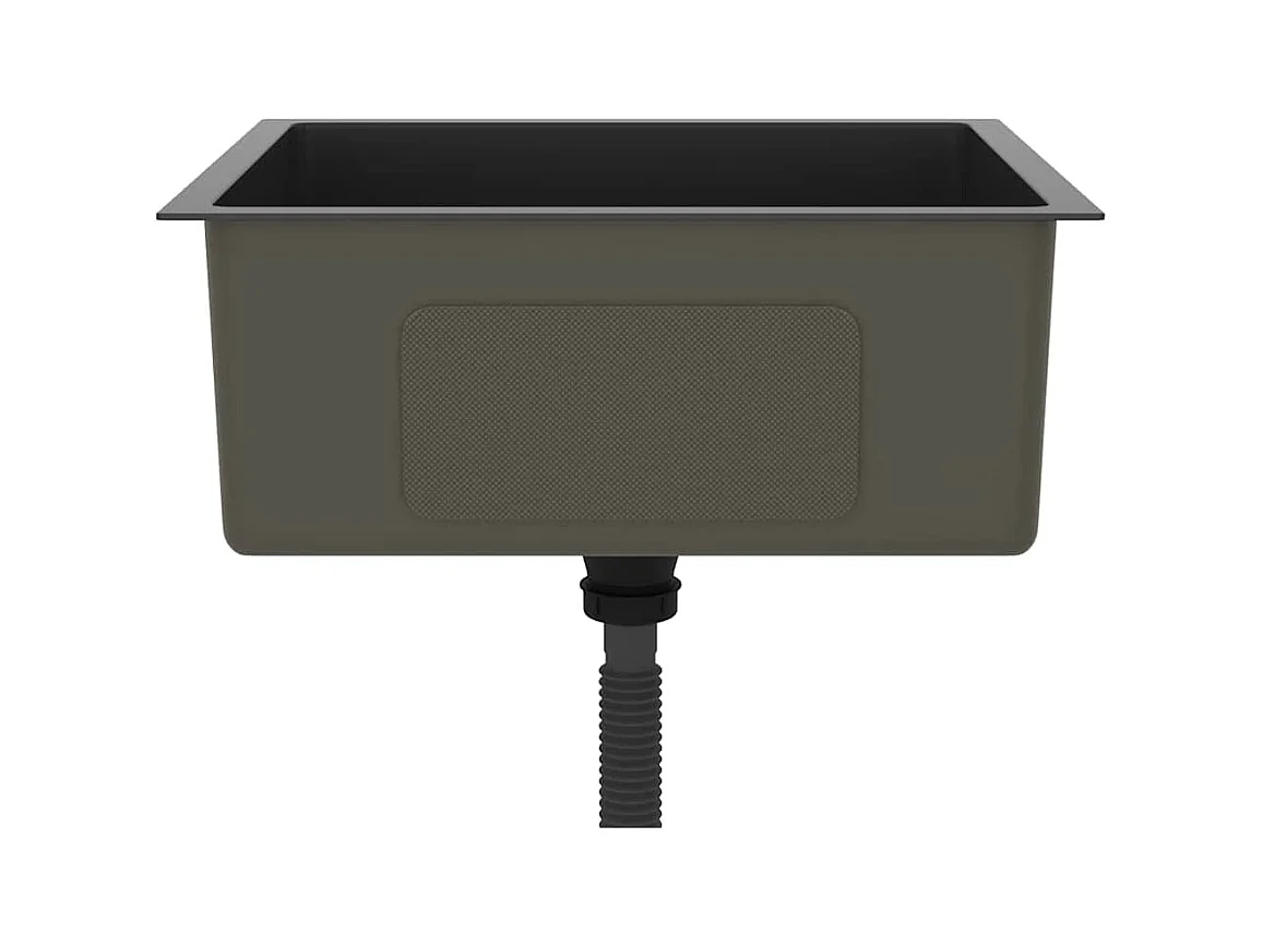 Handgefertigte schwarze Küchenspüle aus Edelstahl