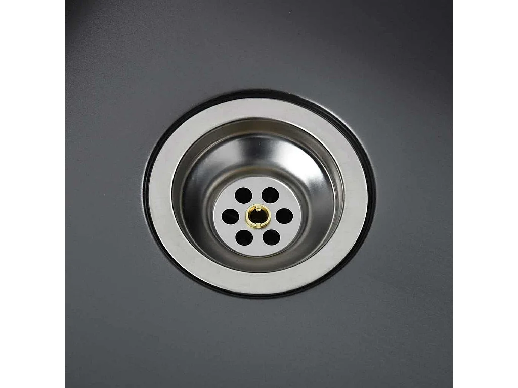 Handgefertigte schwarze Küchenspüle aus Edelstahl