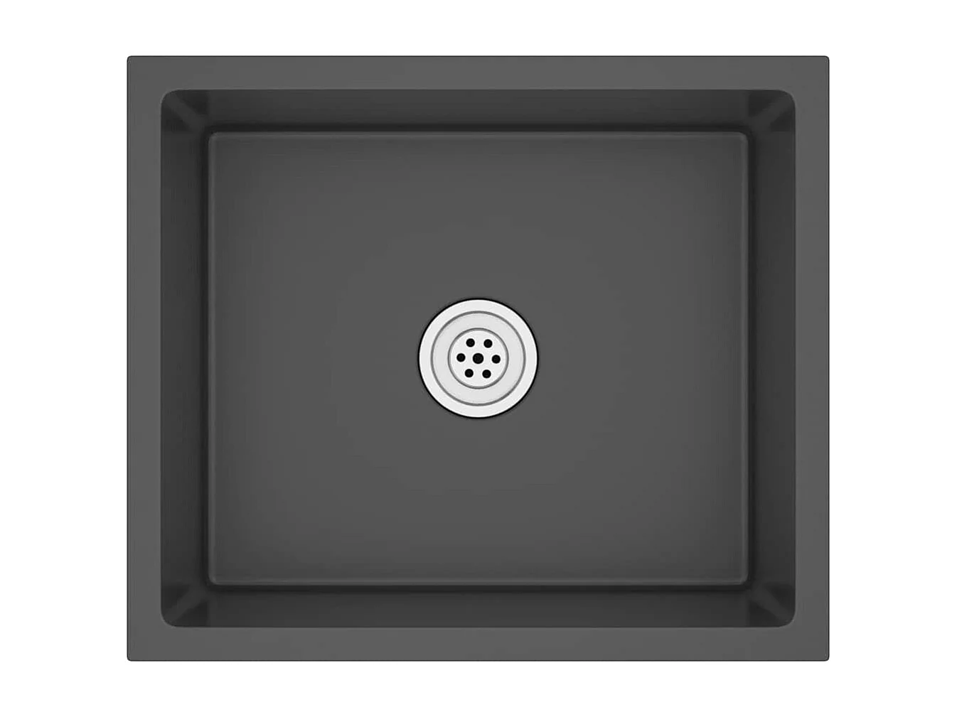 Évier de cuisine fait main Noir Acier inoxydable