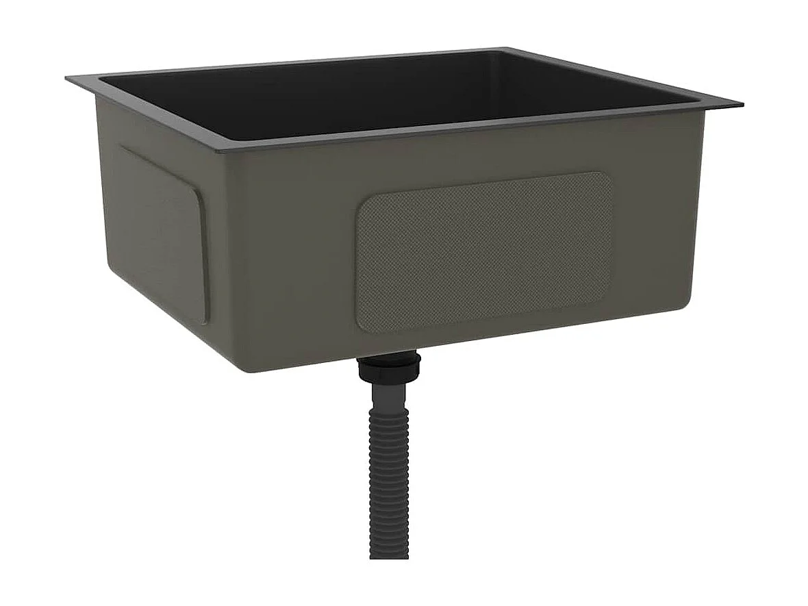 Évier de cuisine fait main Noir Acier inoxydable