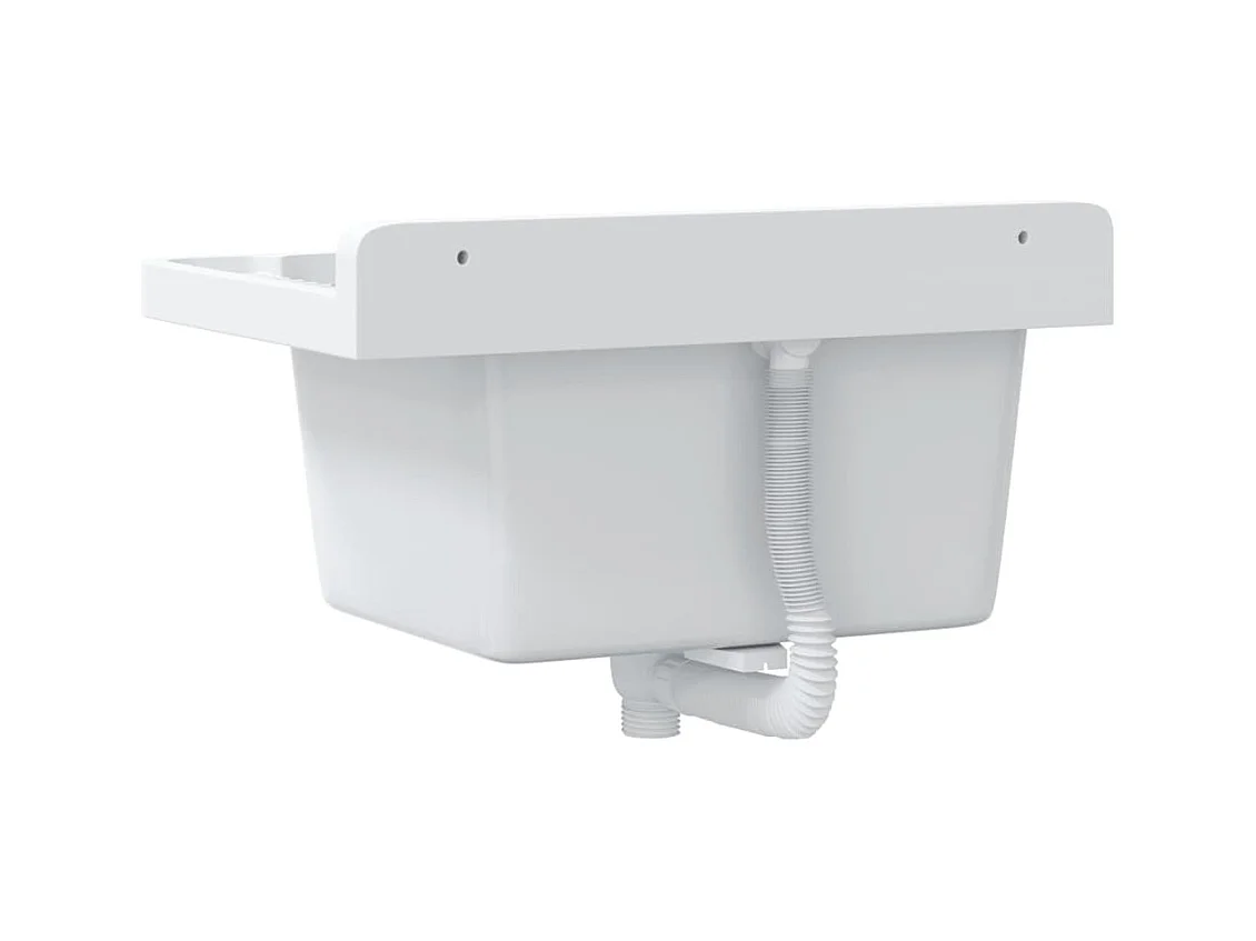 Lavabo de pared blanco 50x35x24 cm resina