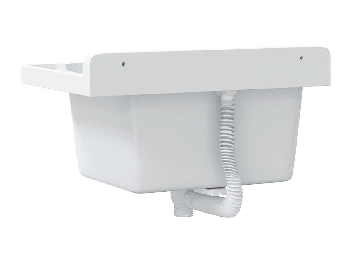 Lavabo de pared blanco 50x35x24 cm resina