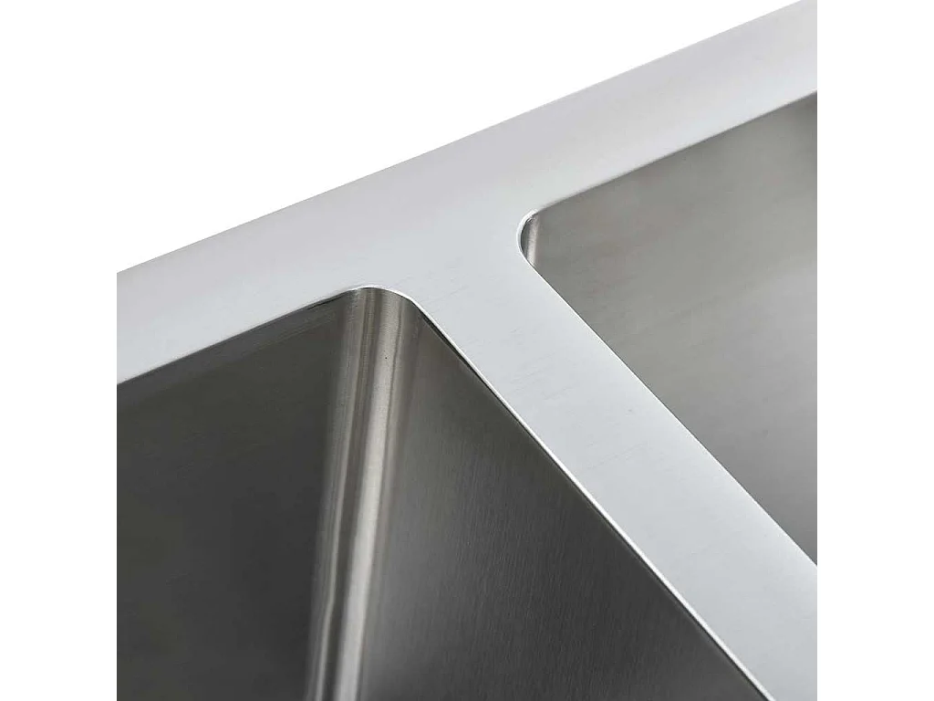 Fregadero de cocina hecho a mano de acero inoxidable