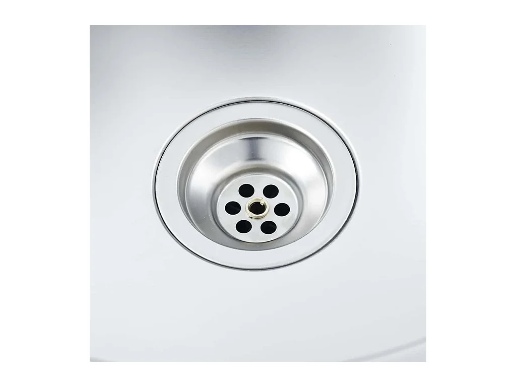 Zilveren spoelbak en afdruiprek 600x500x155 mm roestvrij staal