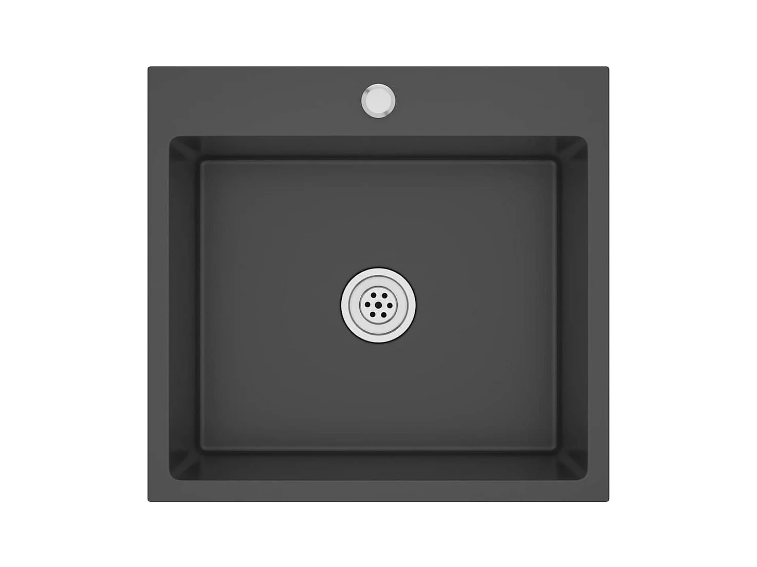 Handgefertigte schwarze Küchenspüle aus Edelstahl