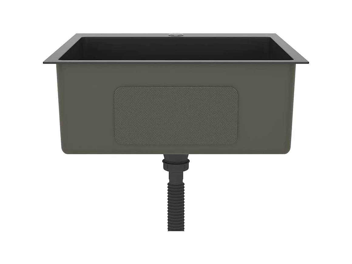 Handgefertigte schwarze Küchenspüle aus Edelstahl