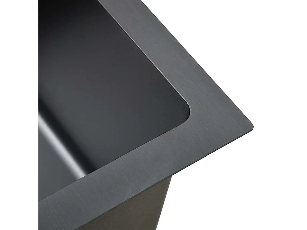 Handgefertigte schwarze Küchenspüle aus Edelstahl