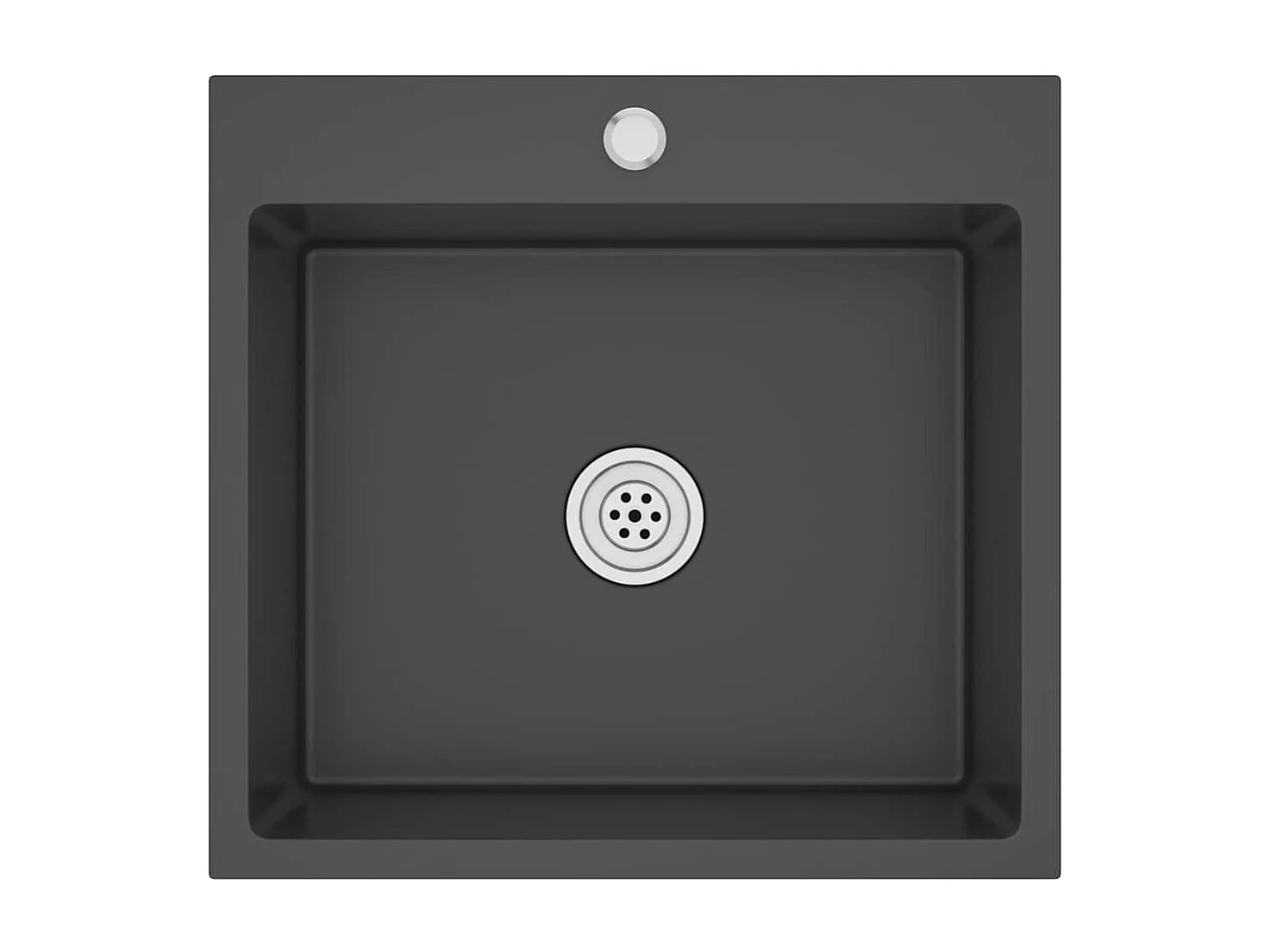 Lavello da cucina in acciaio inossidabile nero fatto a mano