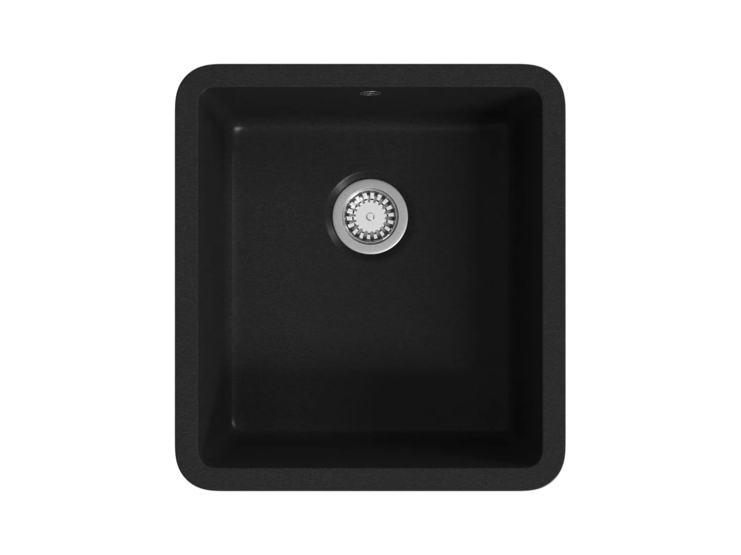 Schwarzes Einzelbecken-Spülbecken aus Granit