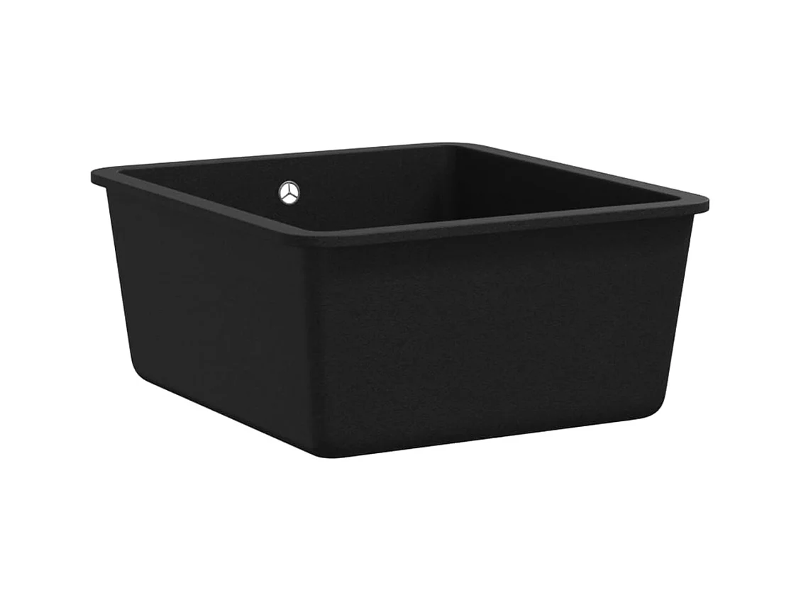 Schwarzes Einzelbecken-Spülbecken aus Granit