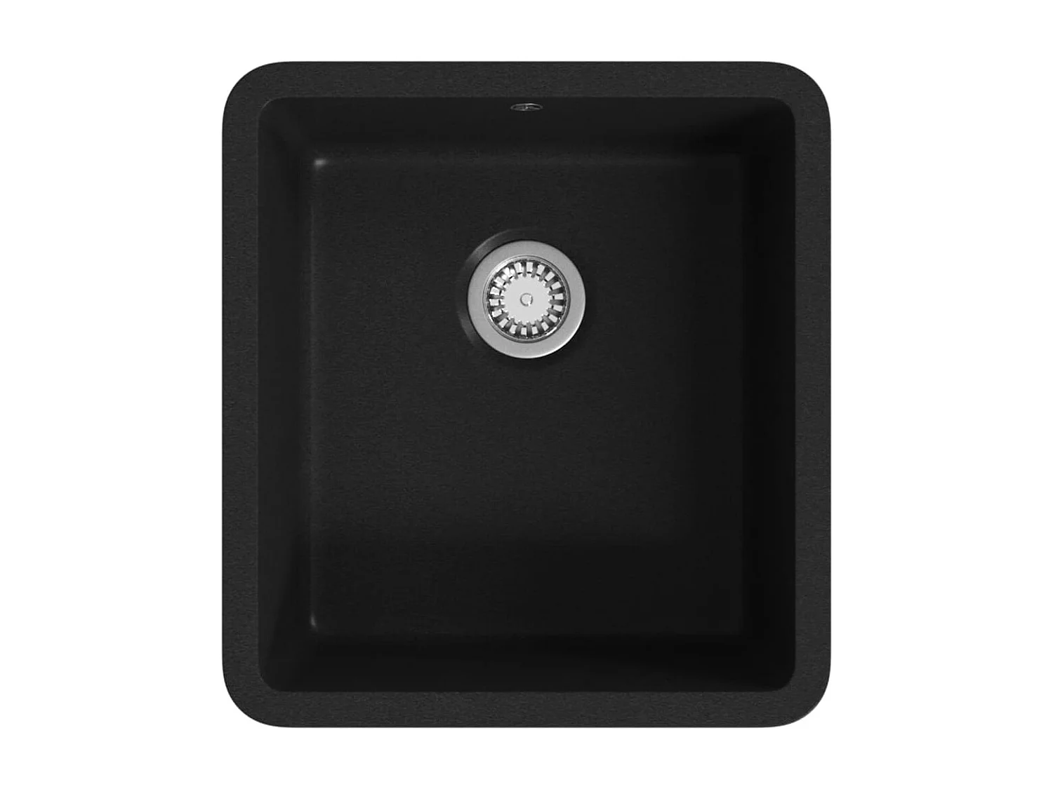Évier de cuisine en granit Bac unique Noir