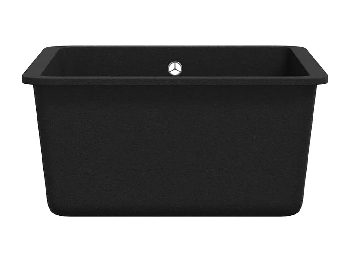 Évier de cuisine en granit Bac unique Noir
