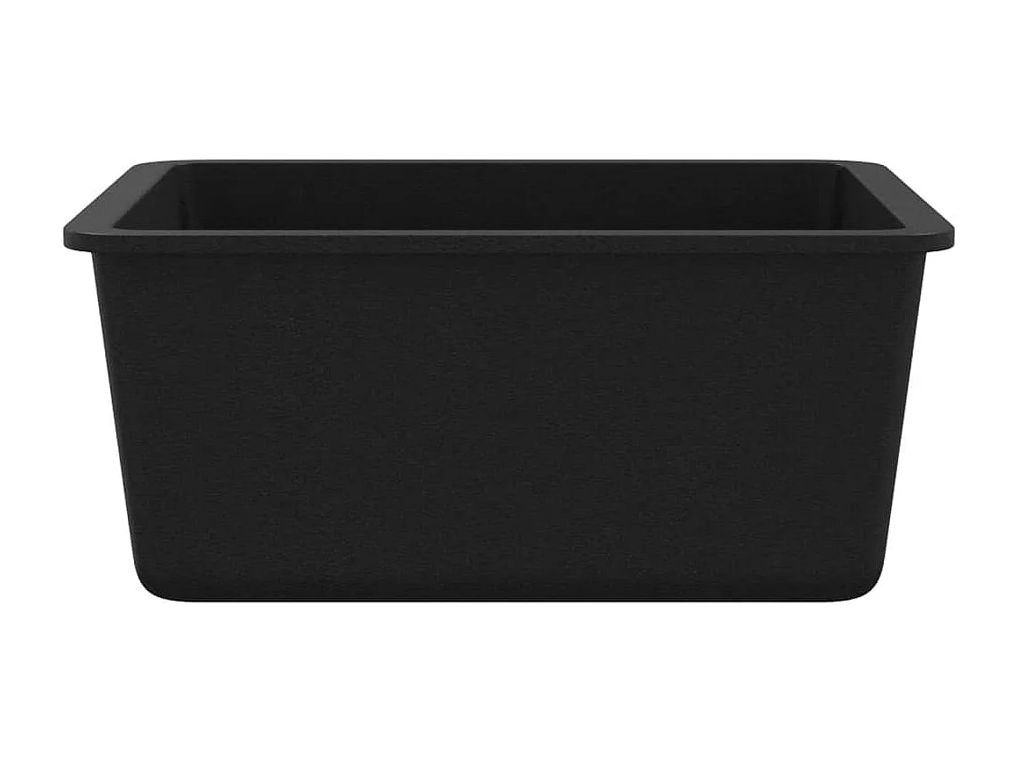 Évier de cuisine en granit Bac unique Noir