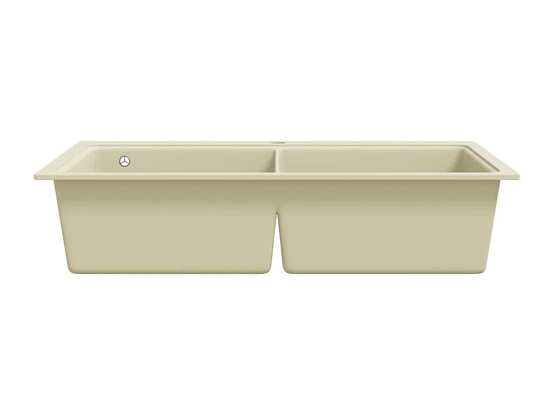 Fregadero de cocina de granito doble beige