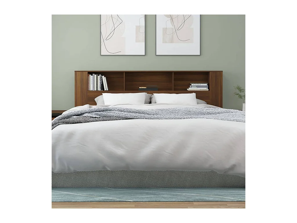 Hoofdbordkast Bruin eiken 200x18,5x104,5 cm