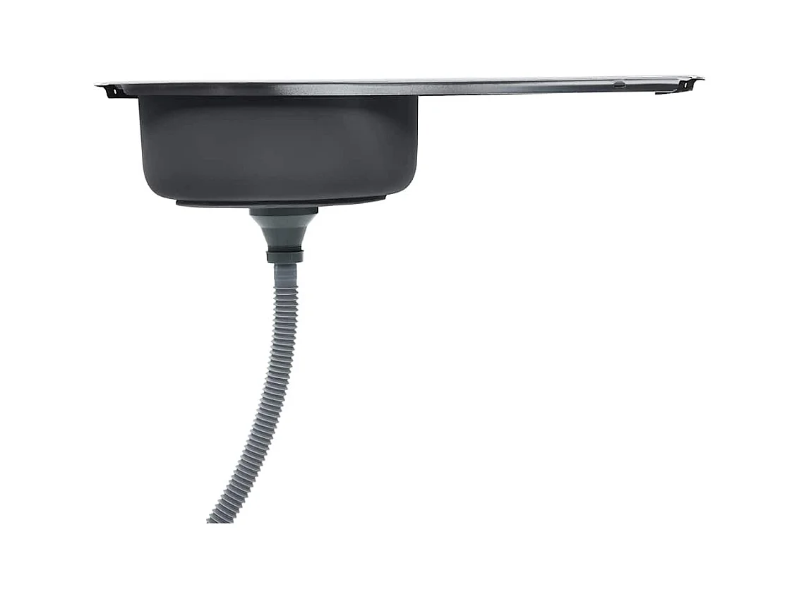 Keukenspoelbak met zeef en sifon RVS