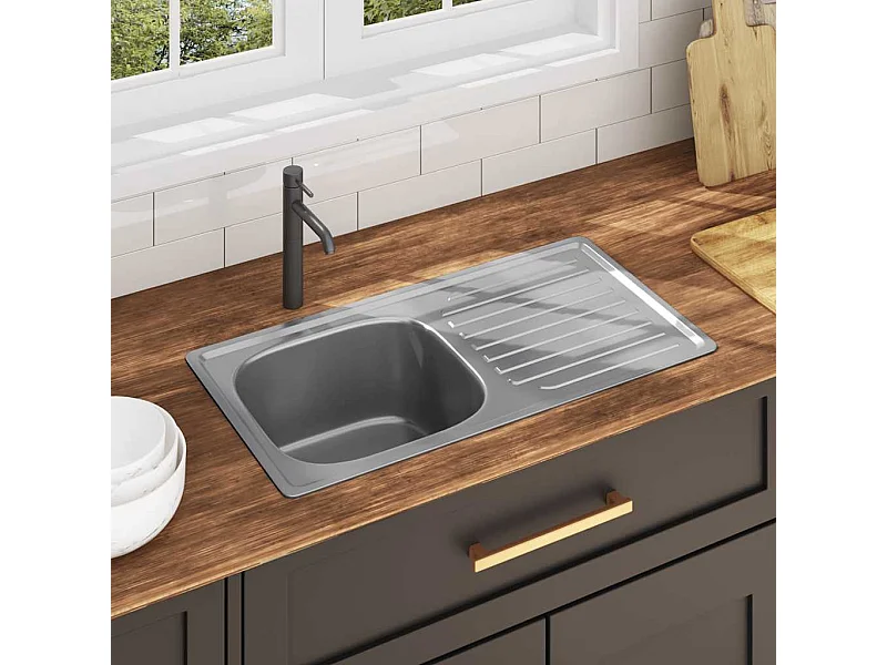 Lavello da cucina con filtro e sifone Acciaio inox