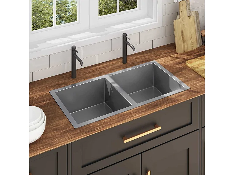 Handgemaakte keukengootsteen roestvrij staal