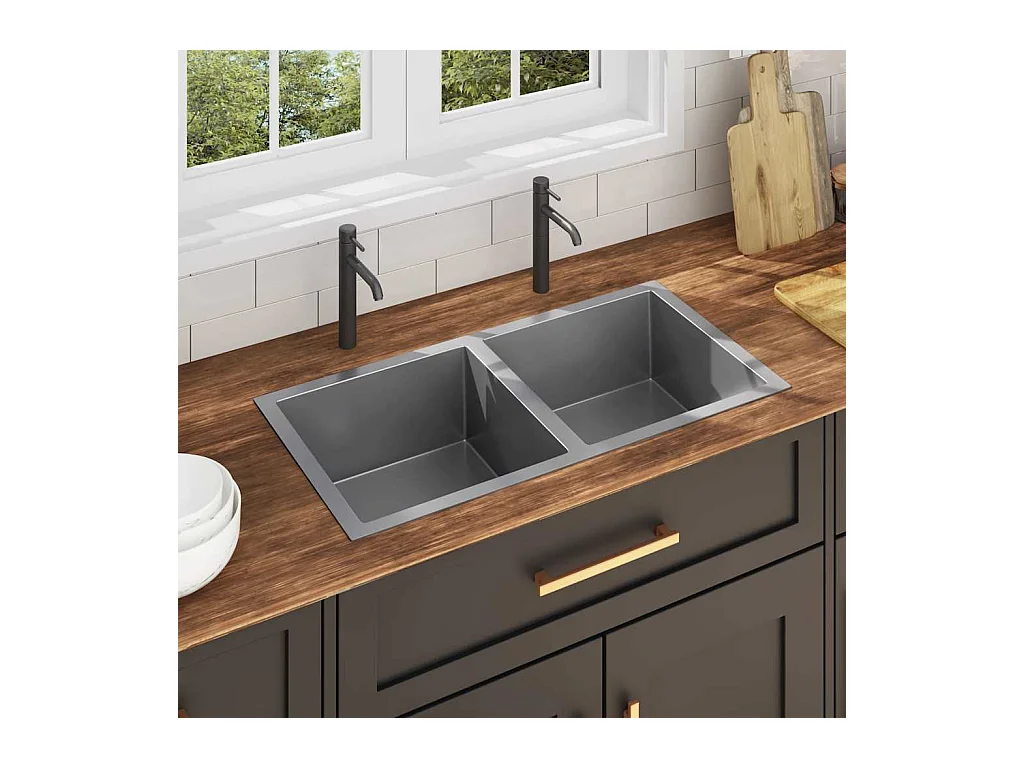 Handgemaakte keukengootsteen roestvrij staal