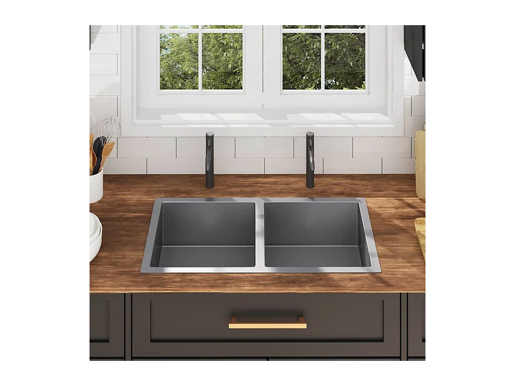 Handgemaakte keukengootsteen roestvrij staal