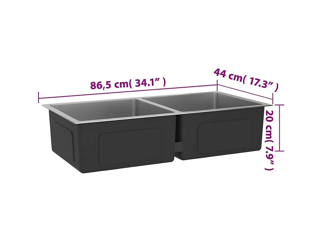 Handgemaakte keukengootsteen roestvrij staal