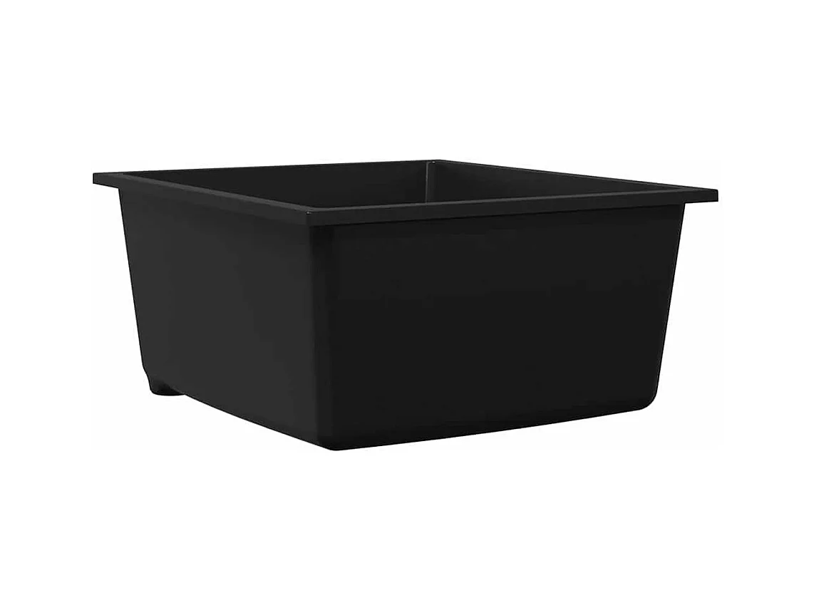 Schwarze Küchenspüle 38 x 44 x 20 cm Granit