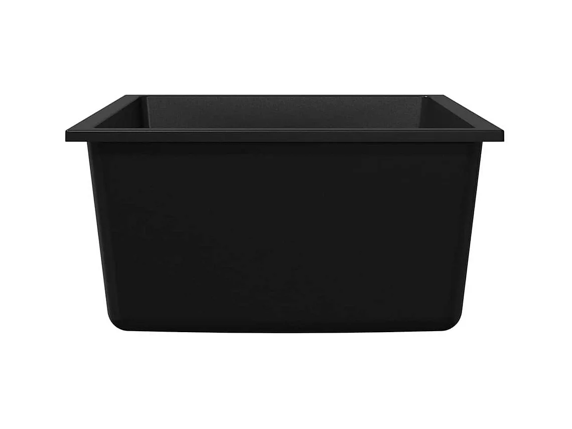 Schwarze Küchenspüle 38 x 44 x 20 cm Granit