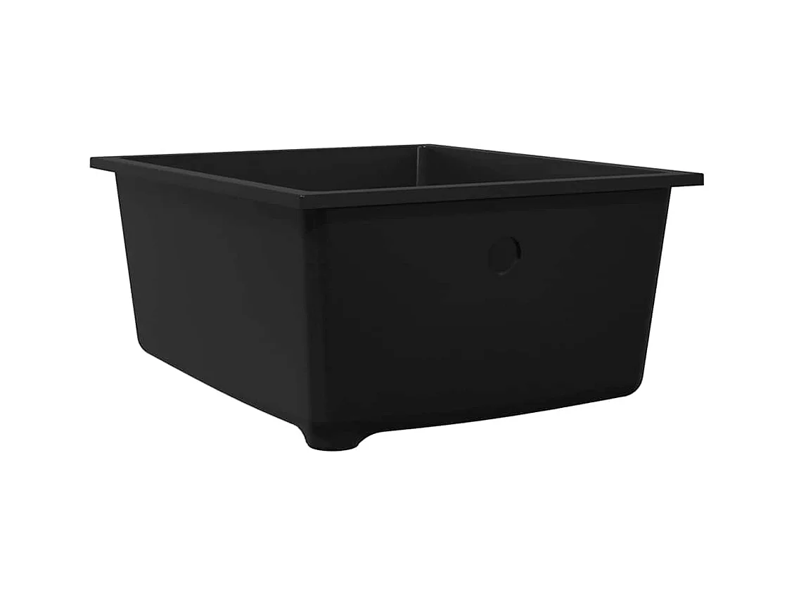 Schwarze Küchenspüle 38 x 44 x 20 cm Granit