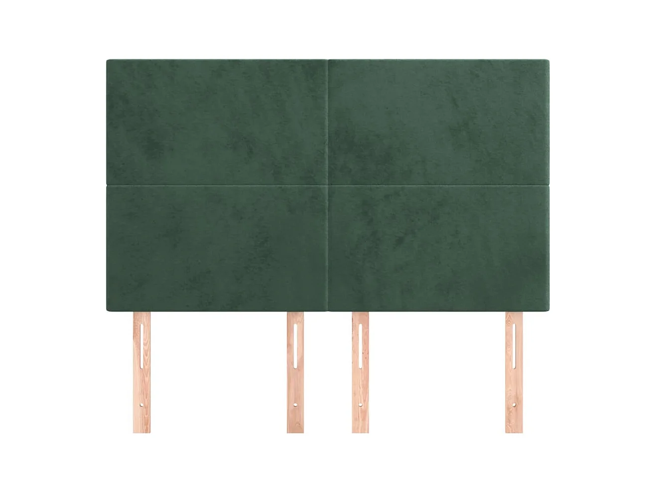 Hoofdborden 4 stuks Donkergroen 72x5x78/88 cm Fluweel