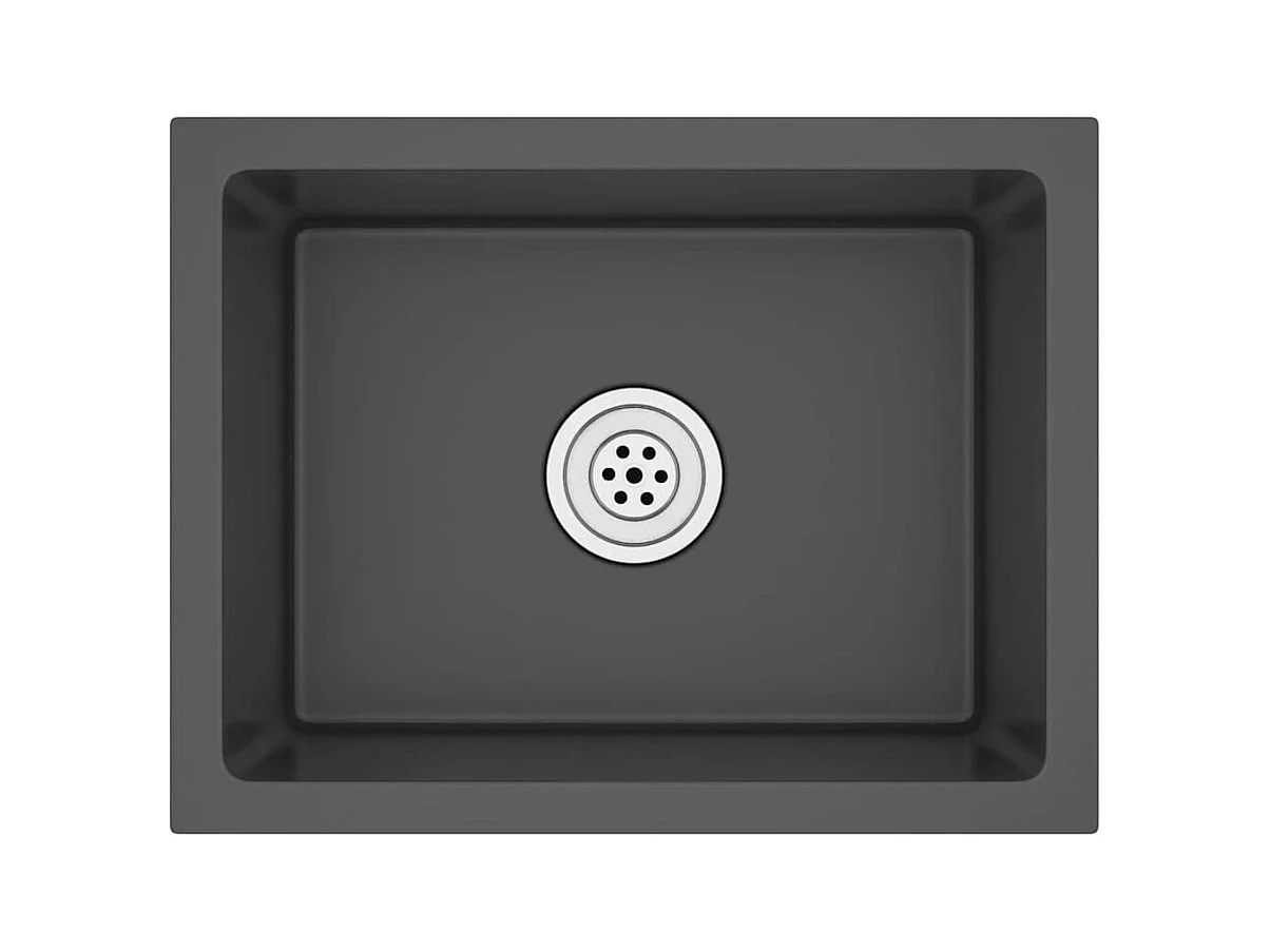 Handgefertigte schwarze Küchenspüle aus Edelstahl