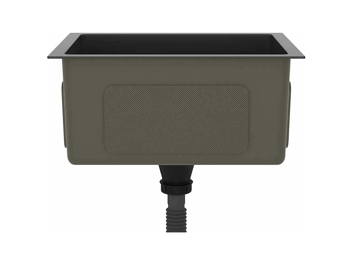 Handgefertigte schwarze Küchenspüle aus Edelstahl