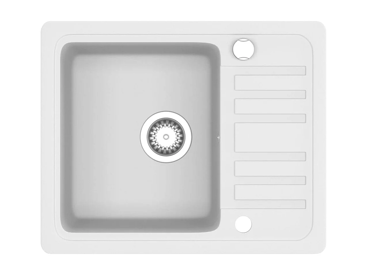 Fregadero de cocina de granito blanco