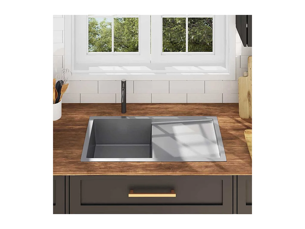 Handgemaakte keukengootsteen roestvrij staal