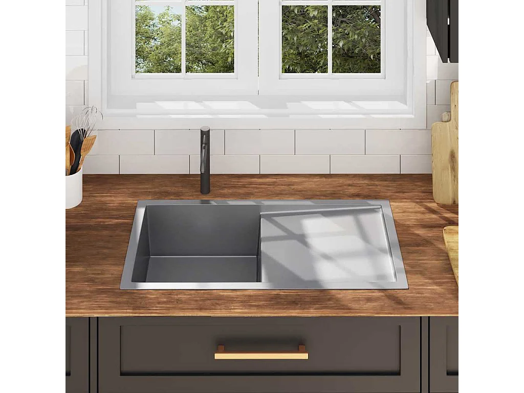 Évier de cuisine fait à la main Acier inoxydable