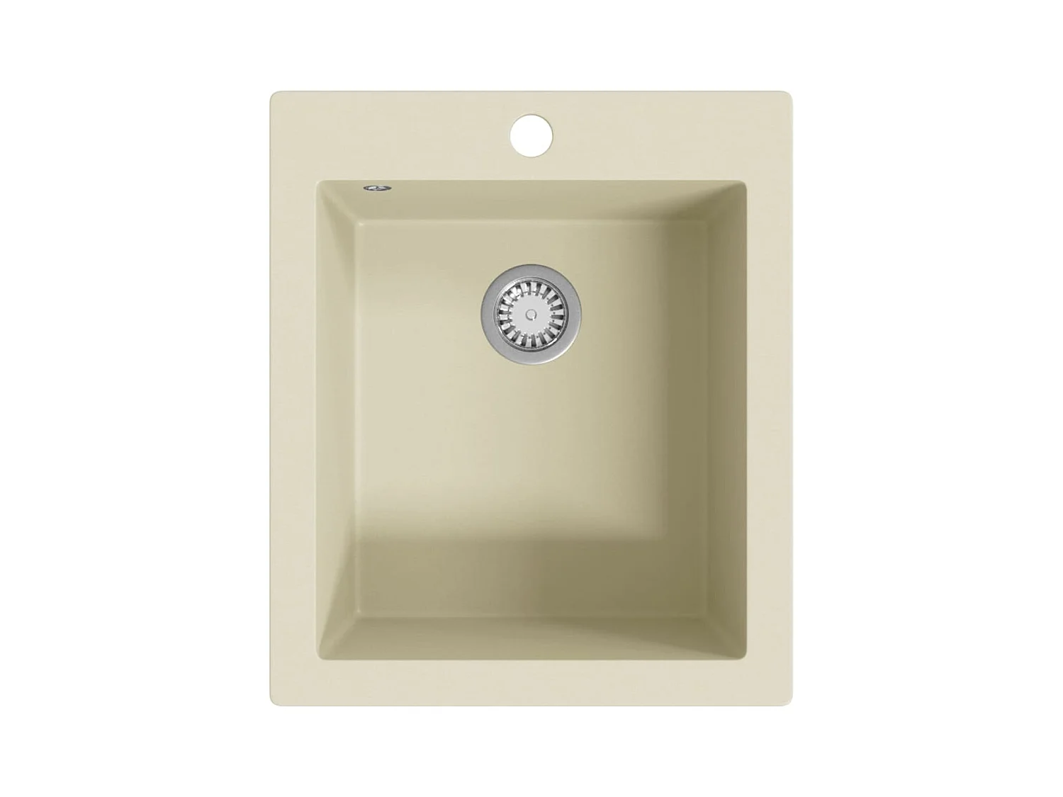 Granieten keukenspoelbak enkele spoelbak beige