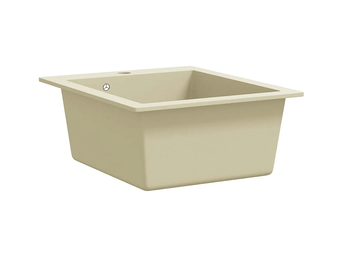 Granieten keukenspoelbak enkele spoelbak beige