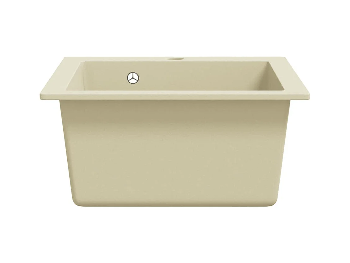 Granieten keukenspoelbak enkele spoelbak beige