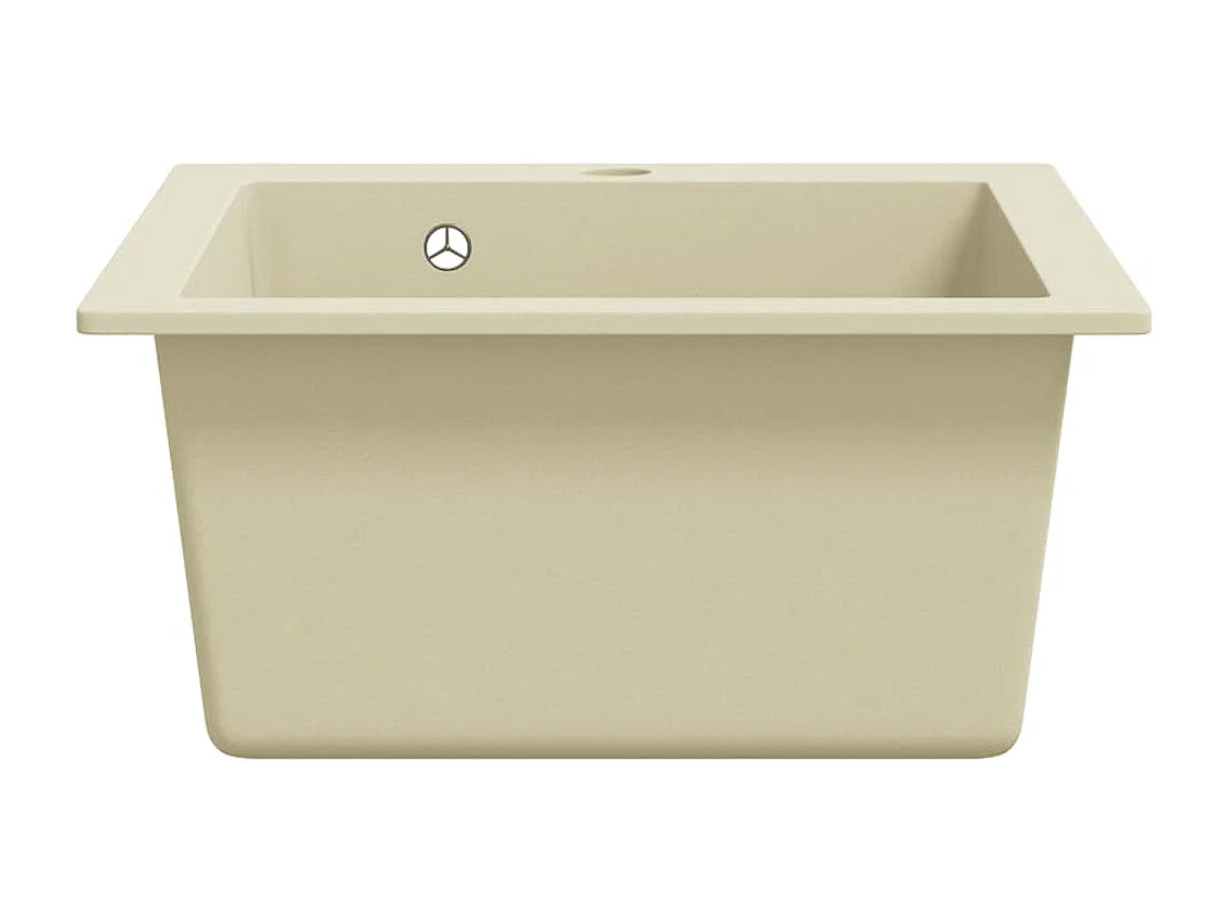 Évier de cuisine Granit Seul lavabo Beige