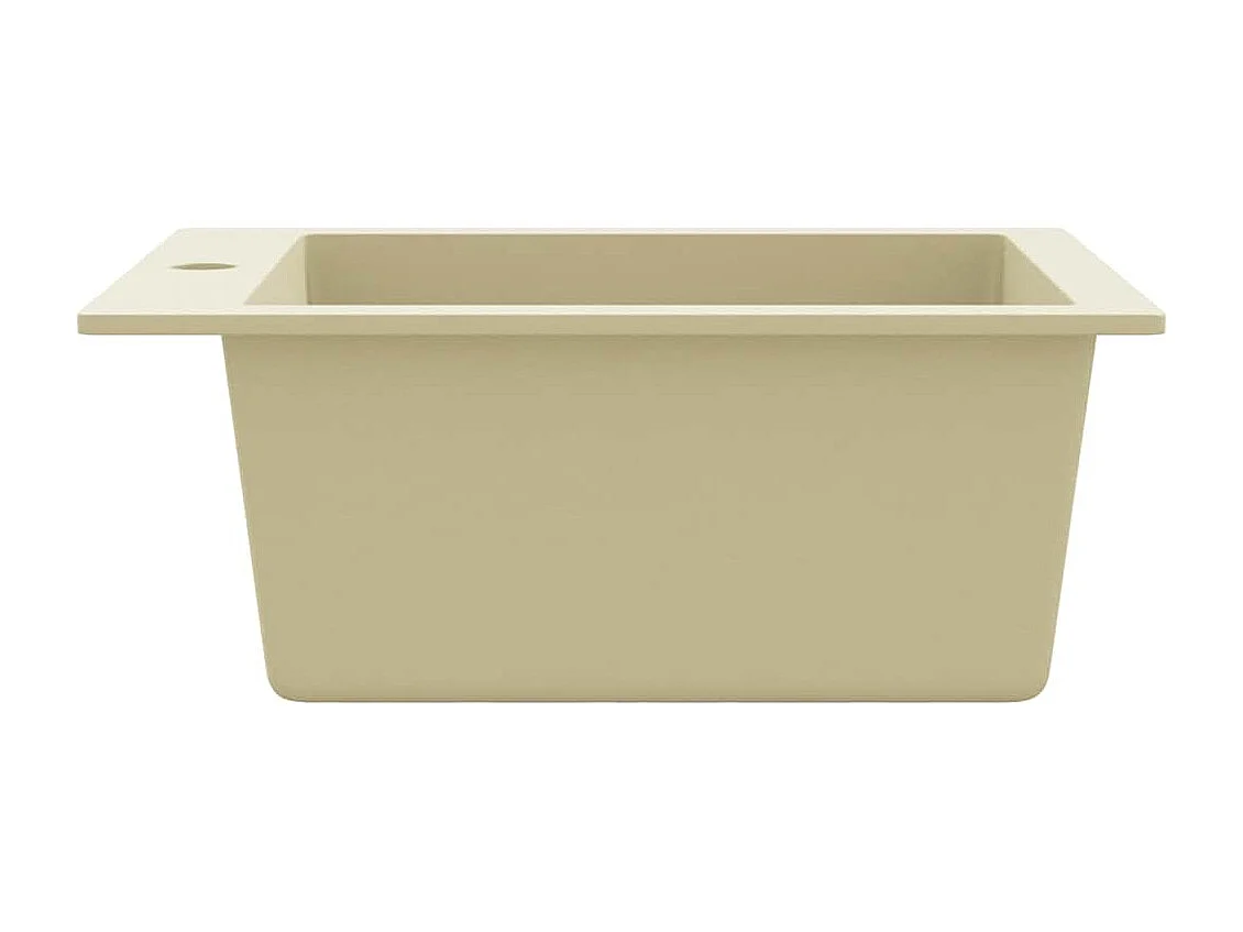 Évier de cuisine Granit Seul lavabo Beige