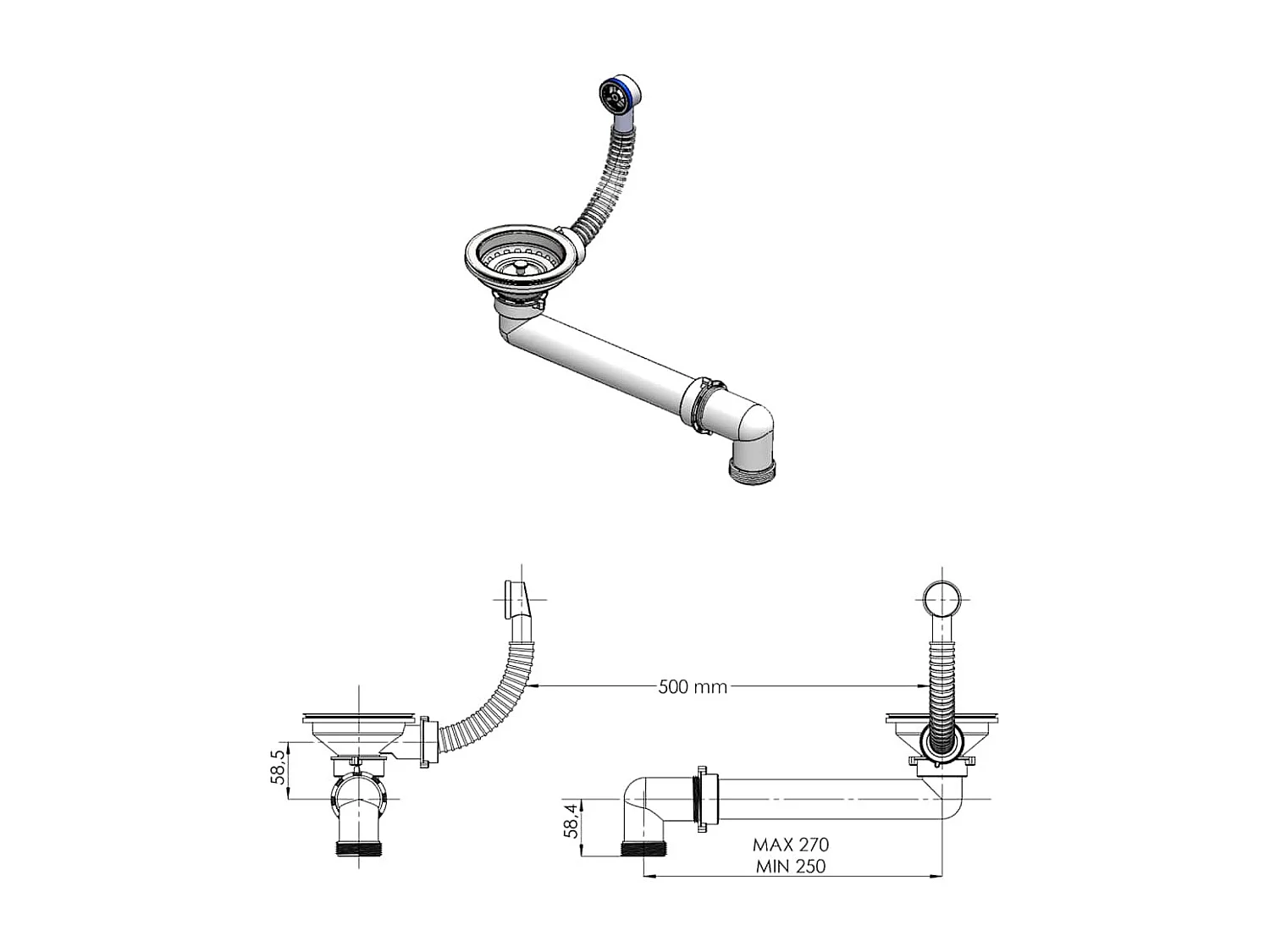 Évier de cuisine Granit Seul lavabo Beige